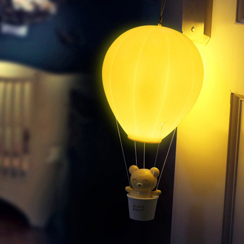 創意小物館 創意熱氣球小夜燈(觸控款) 黃色小熊