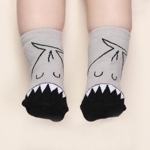 韓國 Happy Prince 童趣牙齒動物嬰童短襪 鯊魚S