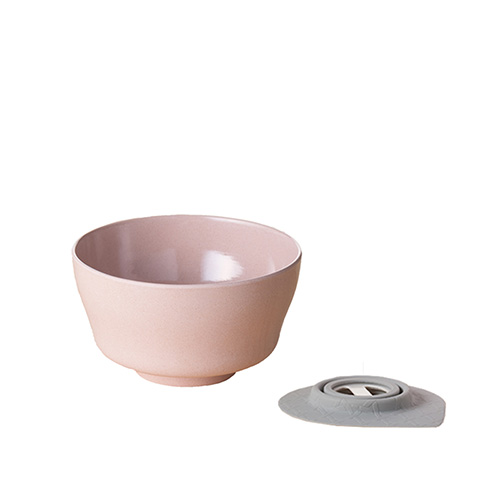 Miniware 天然寶貝兒童學習餐具 竹纖維麥片碗組-鮭魚貝果
