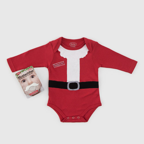 美國FMC X Hipsterkid 男嬰禮盒 - 聖誕老公公(連身衣+奶嘴) 寶寶聖誕禮物送禮3-6個月