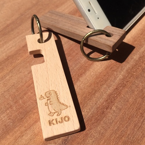 木城工坊 手機架鑰匙圈 櫸木