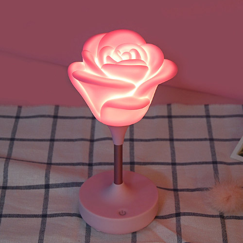 家居生活雜貨舖 浪漫韓風表白玫瑰花小夜燈 粉紅色