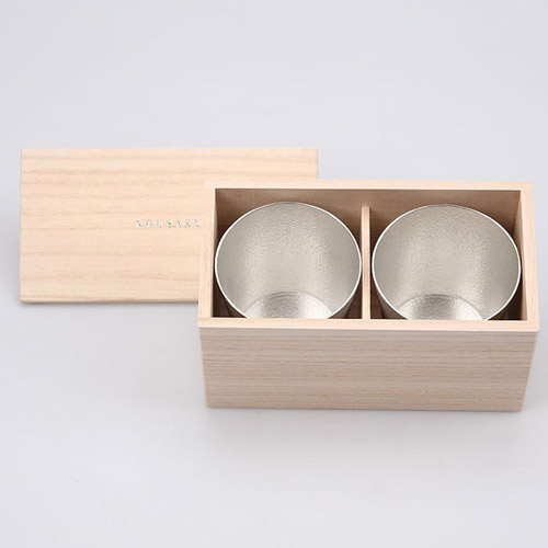 日本 能作 純錫手感杯木盒組
