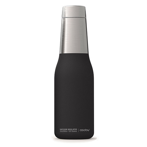 加拿大 Asobu 不鏽鋼繽紛雙層保溫瓶 時尚黑