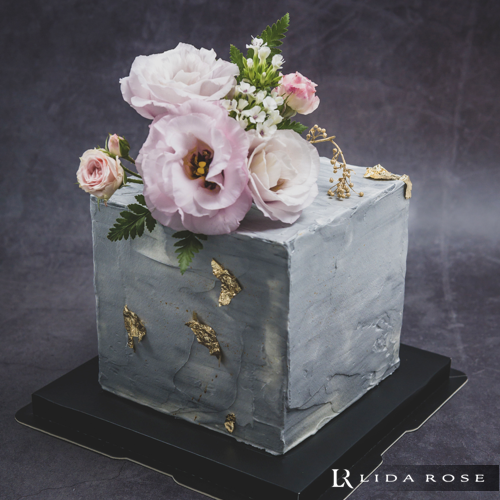 【僅限寄送台中地區 】LIDA ROSE 6吋加高花藝設計蛋糕 奧地利花園 Austria Garden