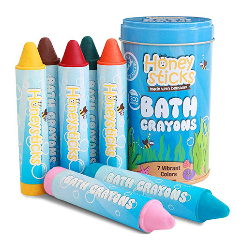 紐西蘭Honey Sticks Bath Crayons純天然蜂蠟無毒洗澡/可水洗蠟筆- 各年齡層孩童適用 (共7色)