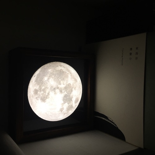 Lighto光印樣 5吋療癒系月亮燈箱-胡桃木