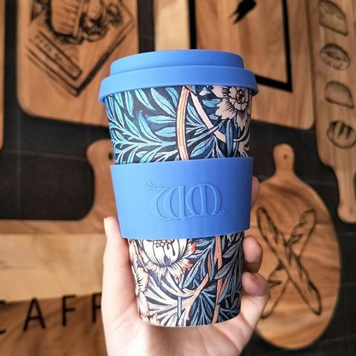 英國Ecoffee Cup 環保隨行杯400ml-morris藝術聯名款(百合)