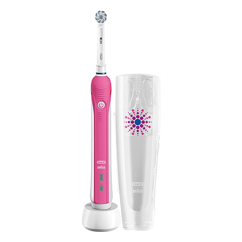 德國百靈Oral-B-敏感護齦3D電動牙刷PRO2000 粉紅色