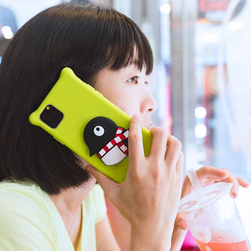 【Bone】iPhone 11 公仔泡泡保護套-企鵝小丸