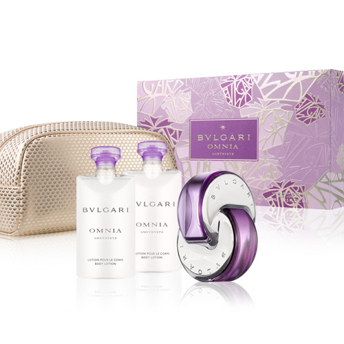 BVLGARI 2019 紫水晶冬季香氛禮盒  (65ml淡香水+75ml身體乳*2+化妝包)