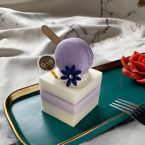 G’s Life 單入蛋糕香皂禮盒-紫色馬卡龍