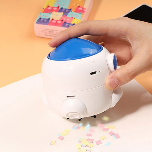 創意小物館 小火箭桌面吸塵器 白色