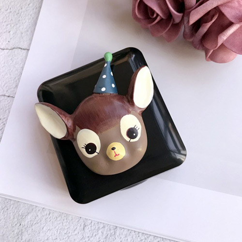 創意小物館 可愛動物派對隱形眼鏡自動清洗機 黑盒小鹿