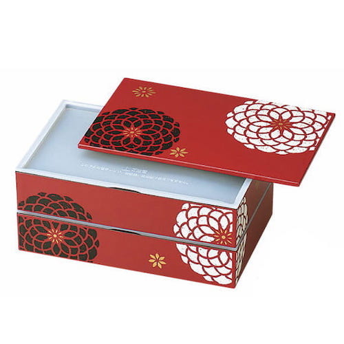 日本 HAKOYA 百華系列雙層多用便當盒-紅