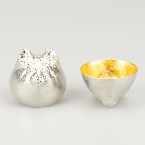 日本 能作 金箔生肖造型杯 - 鼠