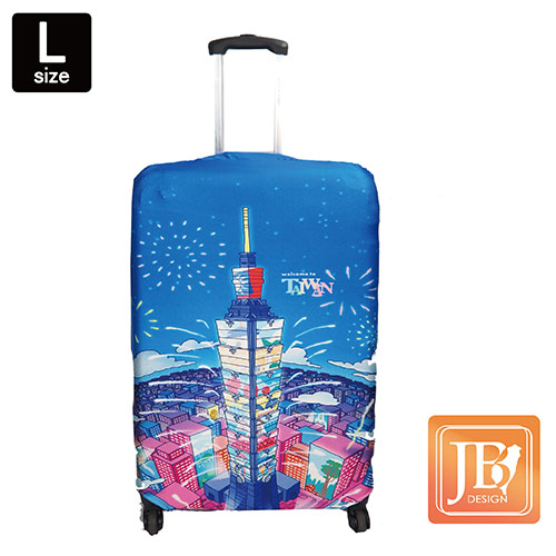 JB DESIGN 28吋彈力行李箱套-台北煙火L
