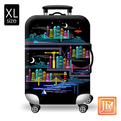 JB DESIGN 30吋彈力行李箱套-星空城市XL