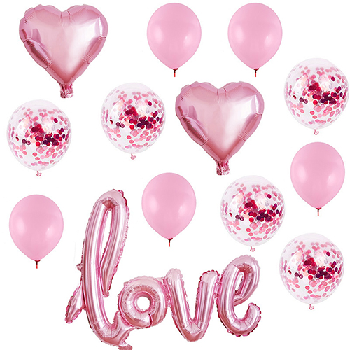 節慶派對佈置館 love告白氣球 粉紅