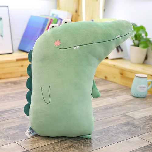 創意小物館 森林裡的軟綿綿小動物抱枕-鱷魚
