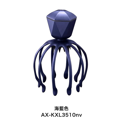 日本 Lourdes 二代章魚音波紓壓頭皮按摩器(二色)AX-KXL3510-海藍