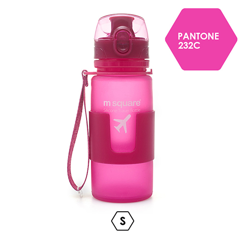JB DESIGN M Square摺疊矽膠水壺350ml(粉)