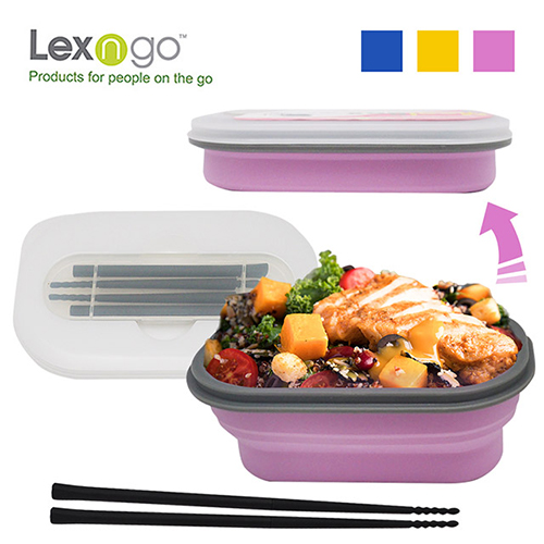 JB DESIGN Lexngo可折疊餐盒筷子組(紫)