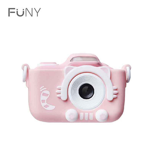 FUNY Kids 第二代童趣數位相機-粉小貓 (加贈32GB記憶卡)