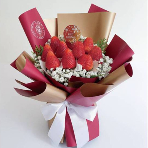 My Dear Strawberries 【聖誕限定】金勾杯小型聖誕草莓花束2.0