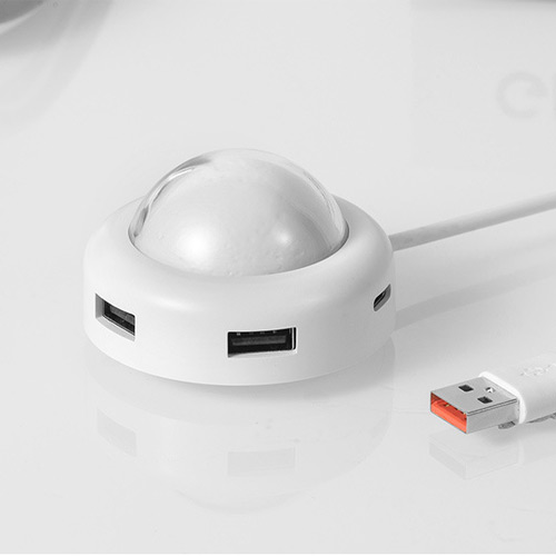 創意小物館 月球燈USB分線器 白色