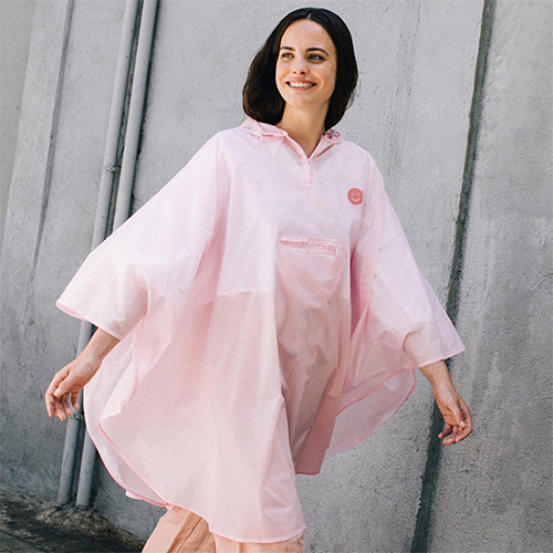 西班牙 DOIY 微笑雨衣 粉紅