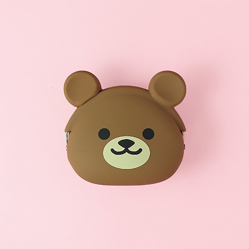 P+G Design mimi POCHI Friends 動物造型矽膠口金包 熊