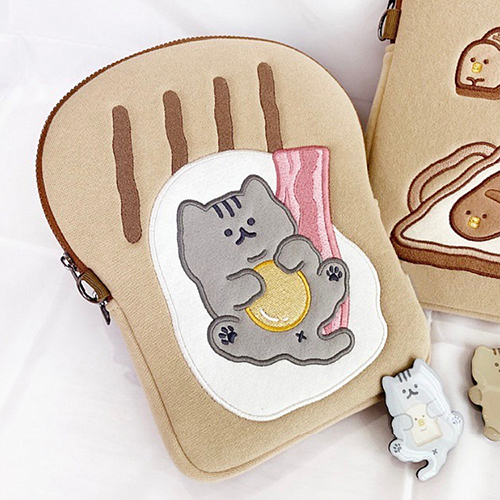 創意小物館 貓咪吐司蛋11吋平板保護包