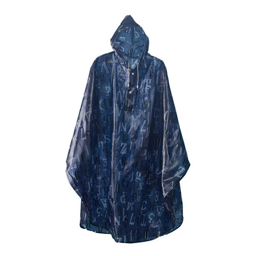 創意小物館 輕便斗篷印花雨衣 字母