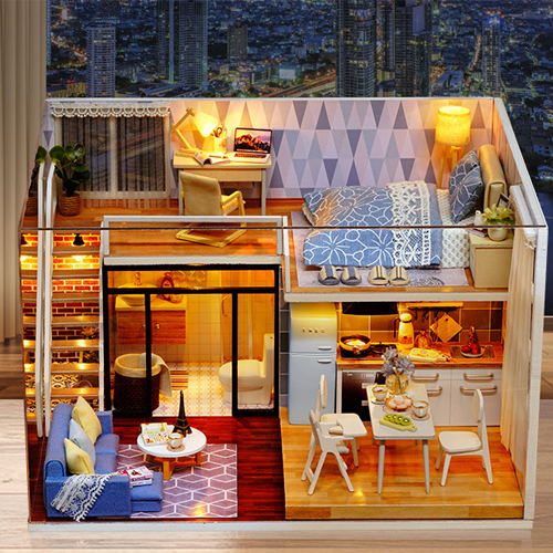 創意小物館 DIY手做浪漫別墅 淡藍時光