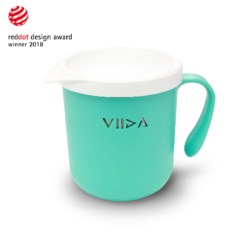 VIIDA Soufflé 抗菌不鏽鋼杯(湖水綠)