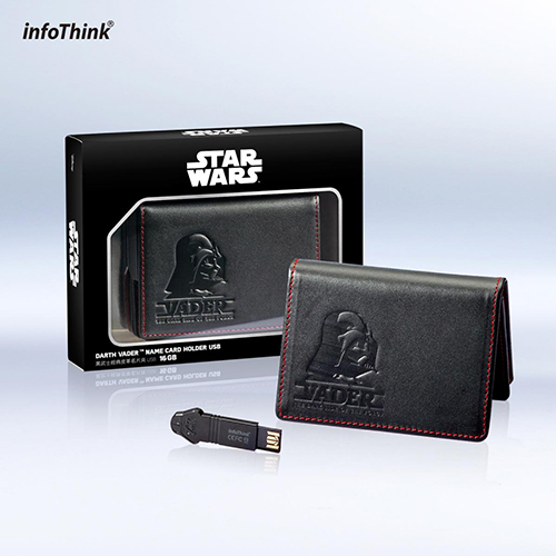 InfoThink 星際大戰黑武士經典皮革名片夾USB 32GB