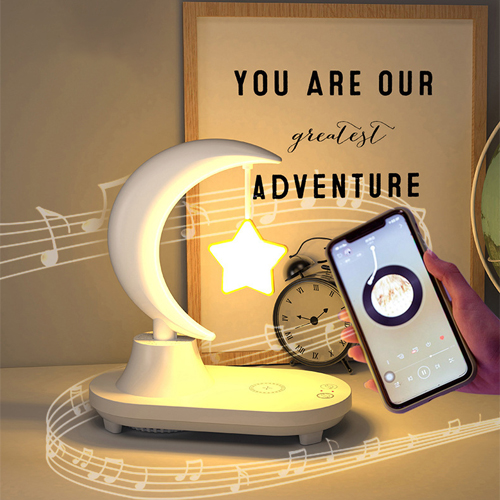 家居生活雜貨舖 USB無線充音箱小夜燈 星星