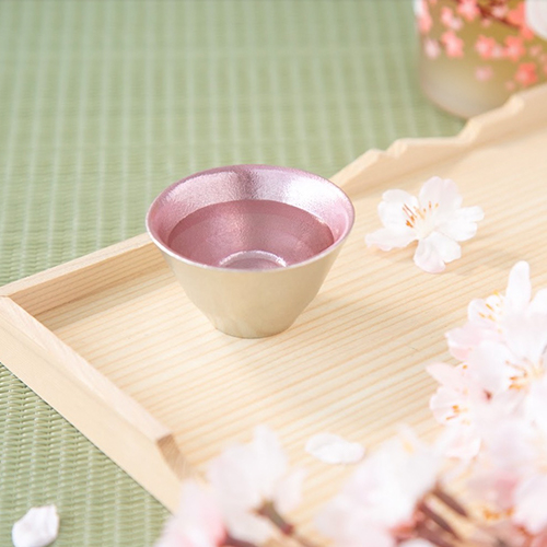 日本 能作 櫻色喜宴杯