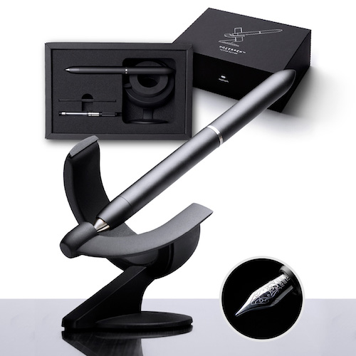 【可雷雕刻字】novium
｜自立筆〔未來〕鋼筆款 (探索黑)