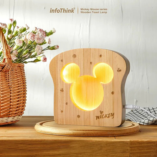 infoThink 
米奇系列吐司造型實木燈