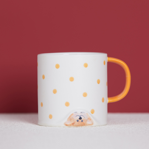 家居生活雜貨舖 柴柴手繪馬克杯 黃色