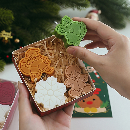 家居生活雜貨舖 可愛聖誕香薰蠟燭禮盒 雪花禮盒