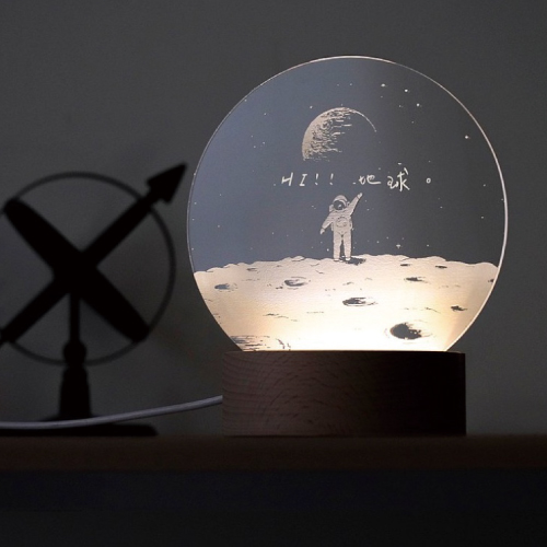 【可客製】Lighto光印樣 登陸月球－想像力就是你的超能力-小夜燈