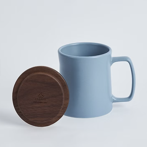 【2/10~2/16精選文創品牌9折】集瓷 cocera 咖啡事-Intuit直覺馬克杯(小) 1入組(藍)+木蓋