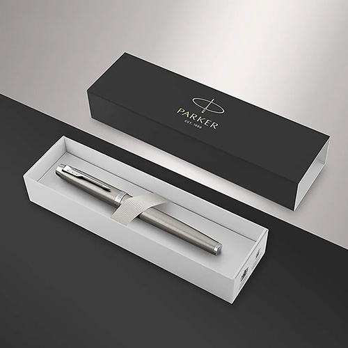 【可雷雕刻字】美國 PARKER 
新IM系列 鋼桿白夾 鋼珠筆