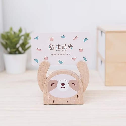 遊木時光 woodtime 【HOLD運名片座-睏睏樹懶】名片收納 / 辦公小物