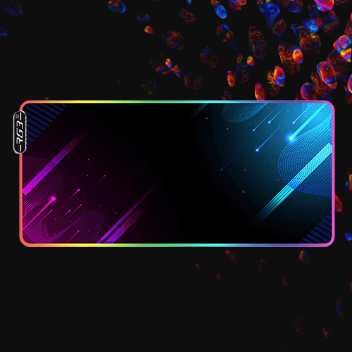 【1/2~8/31春日特惠85折】創意小物館 LED電競風發光滑鼠墊 科技宇宙