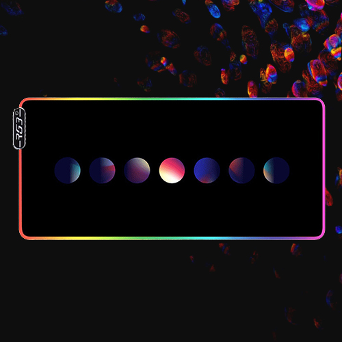 【1/2~8/31春日特惠85折】創意小物館 LED電競風發光滑鼠墊 科技月球