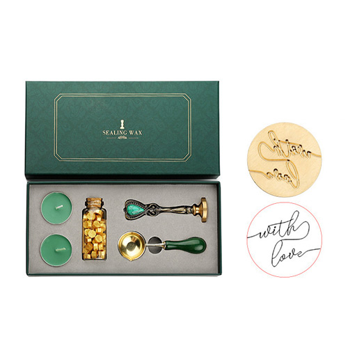 創意小物館 儀式感仿舊復古火漆封蠟印章套組 with love
